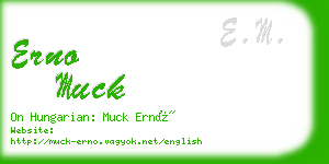 erno muck business card